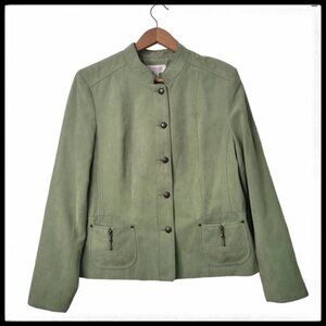 ConradC Faux Suede Button Down Jacket